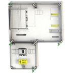   Csatári Plast egyedi fogyasztásmérő szekrény  PVT 6075 VFm-SZ  (CSP21.E018)